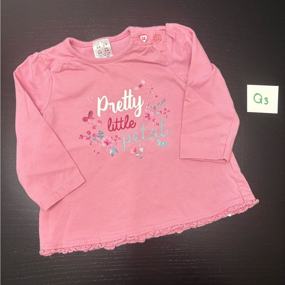 ⭐️5/$10.00⭐️ George 3-6m Pink Blouse Style T-Shirt